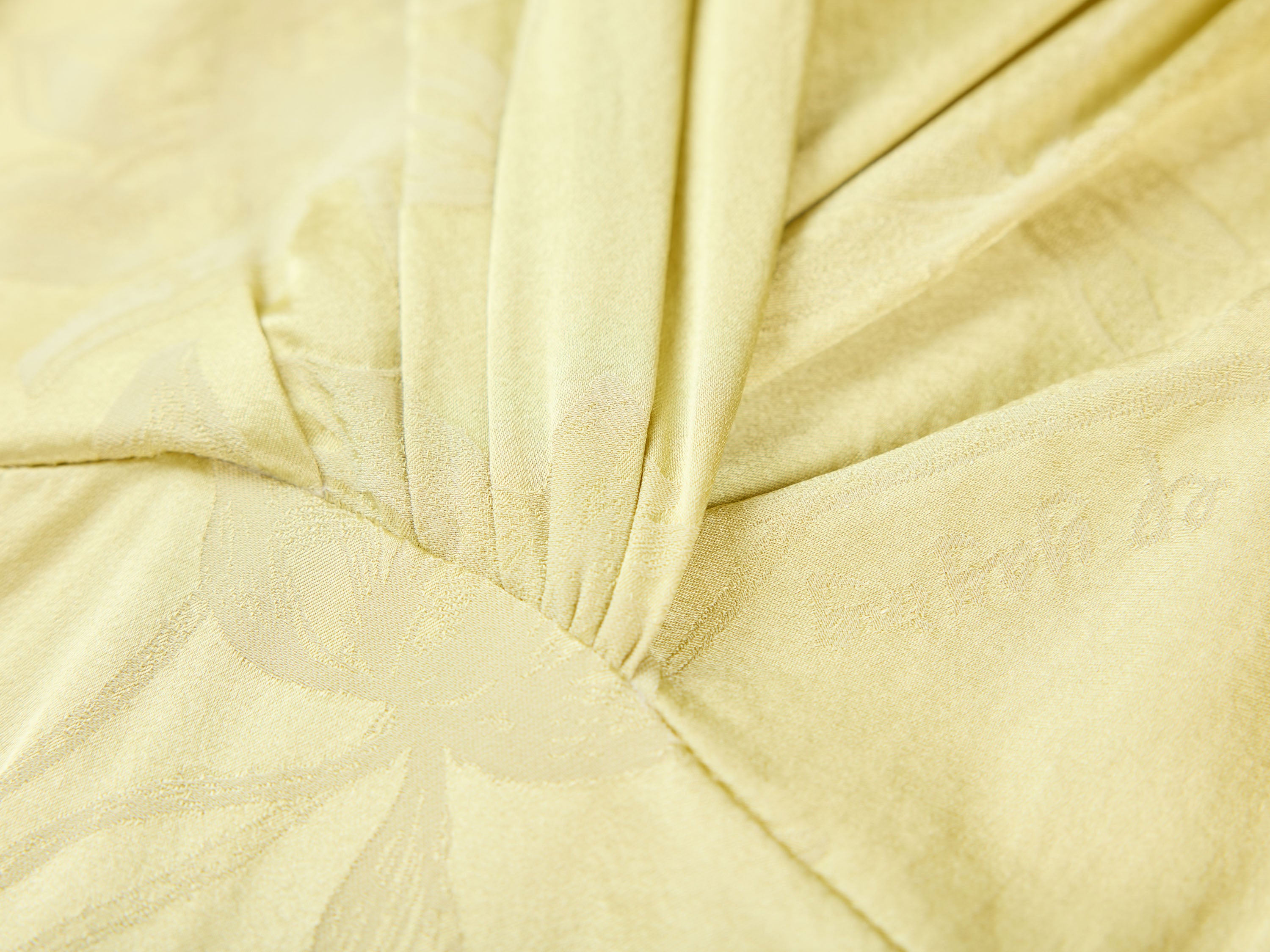 YAYING Yellow Satin Midi Dress