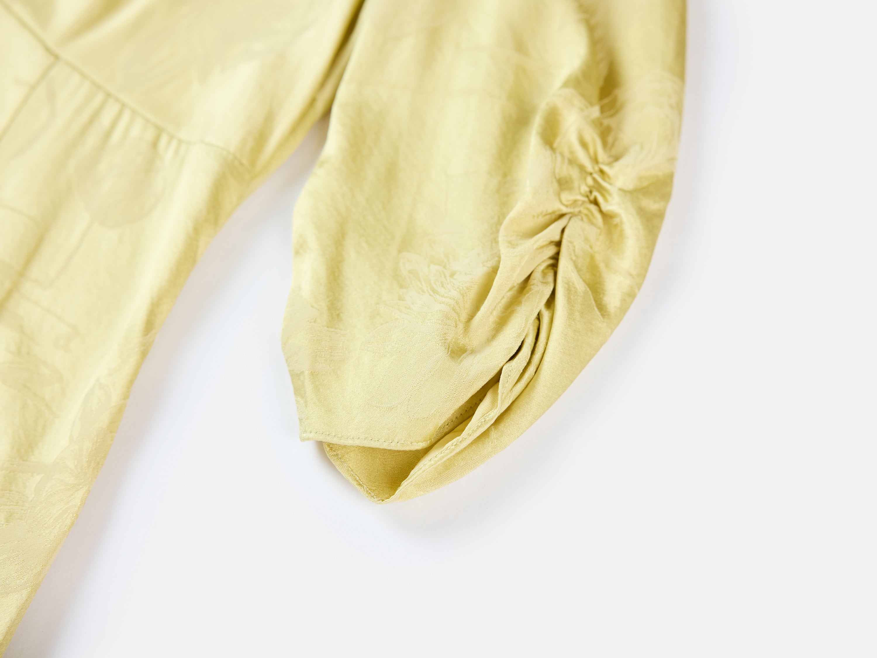 YAYING Yellow Satin Midi Dress