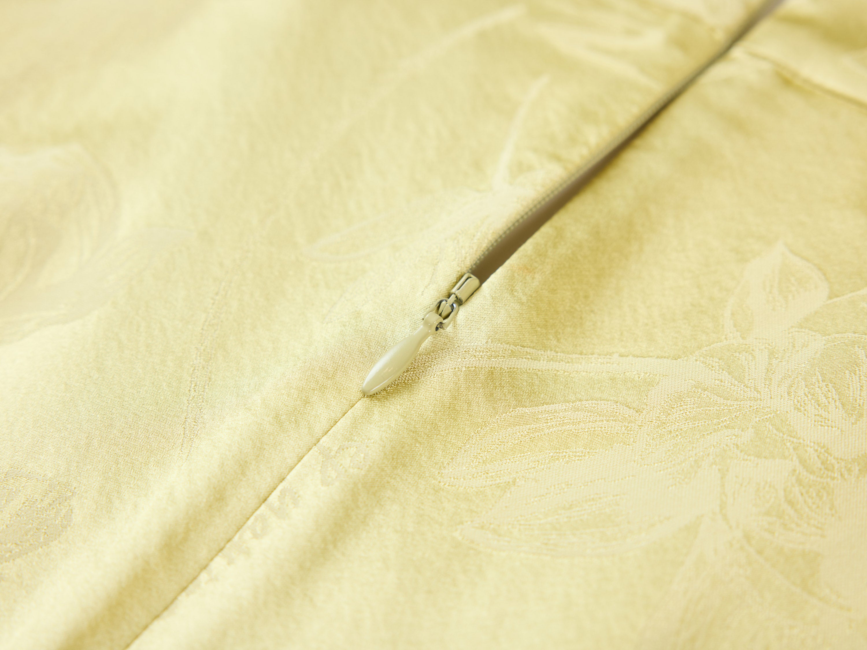YAYING Yellow Satin Midi Dress