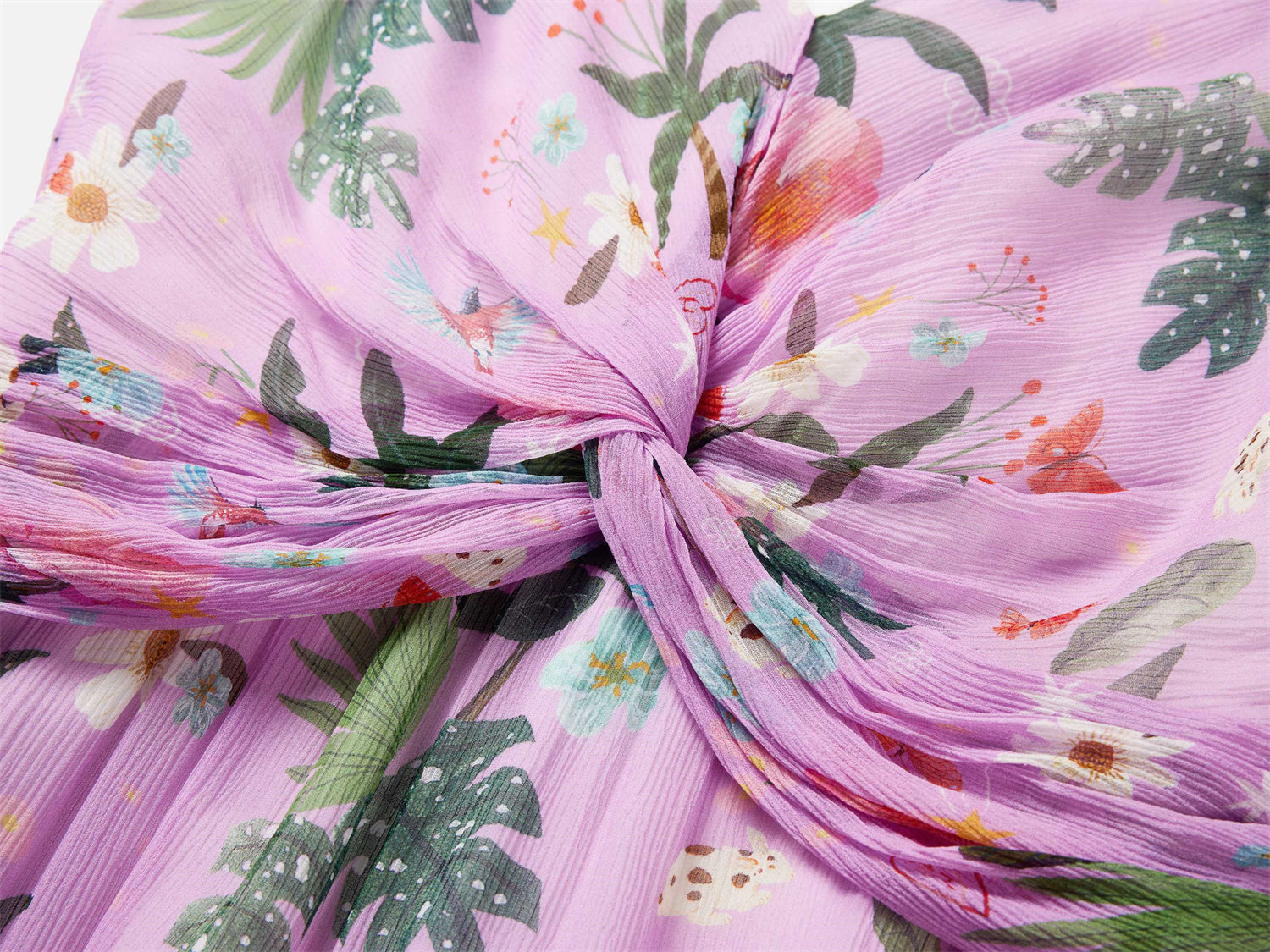 EP YAYING Silk Floral Midi Dress
