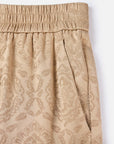 EP YAYING Silk Jacquard Straight-Leg Pants