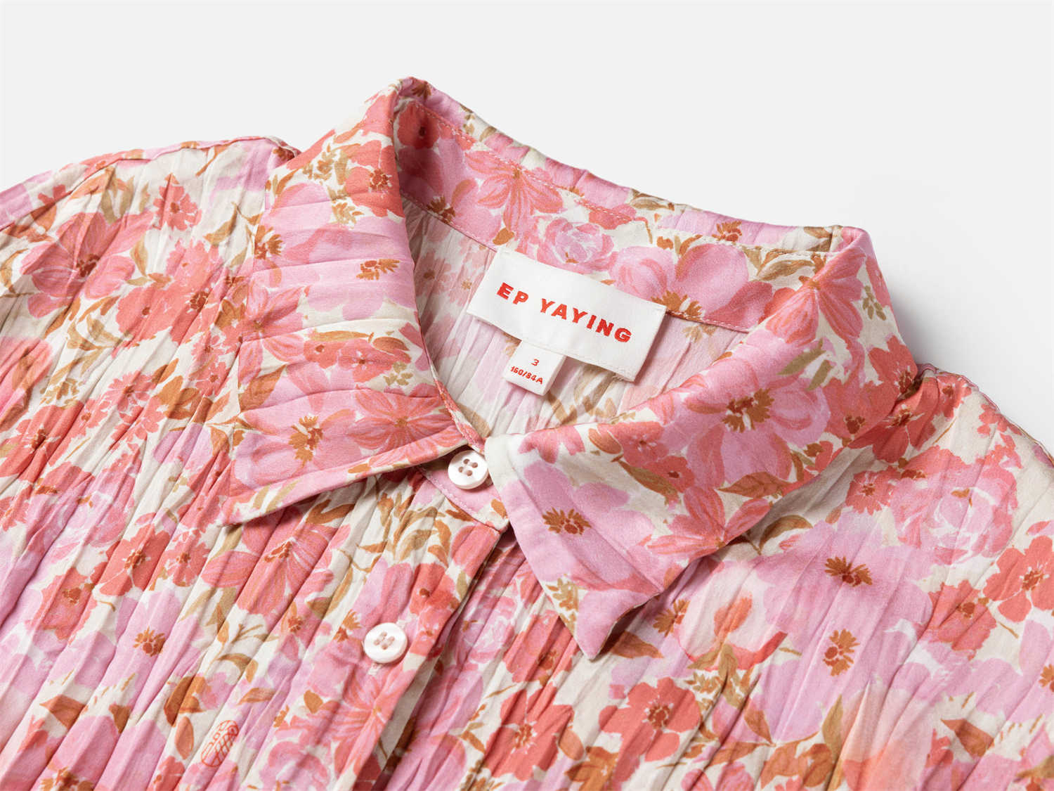EP YAYING Printed Pleated Shirt