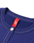 YAYING Blue Embroidered Cardigan