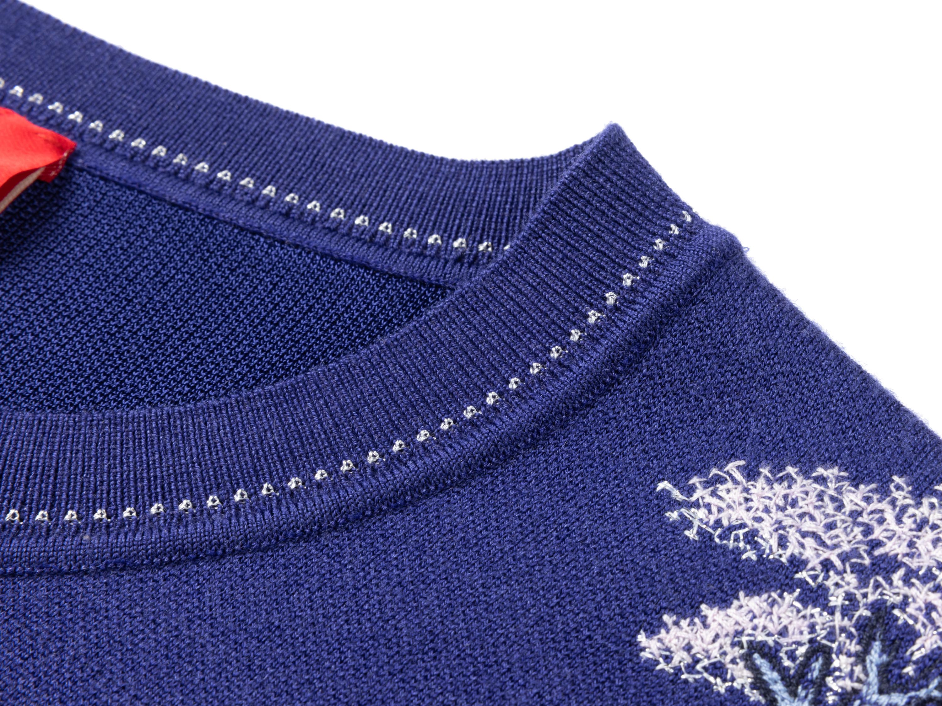 YAYING Blue Embroidered Cardigan