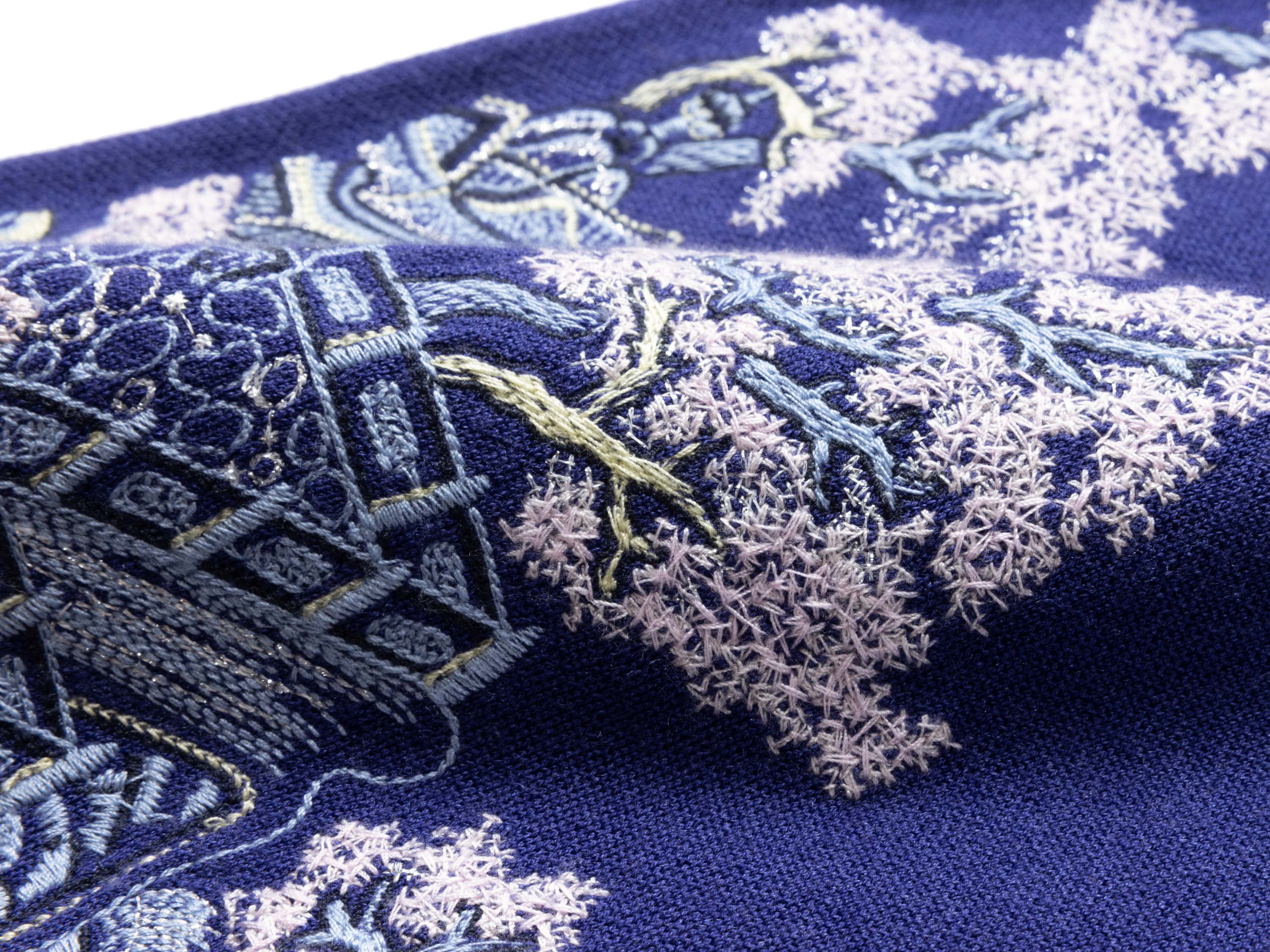 YAYING Blue Embroidered Cardigan