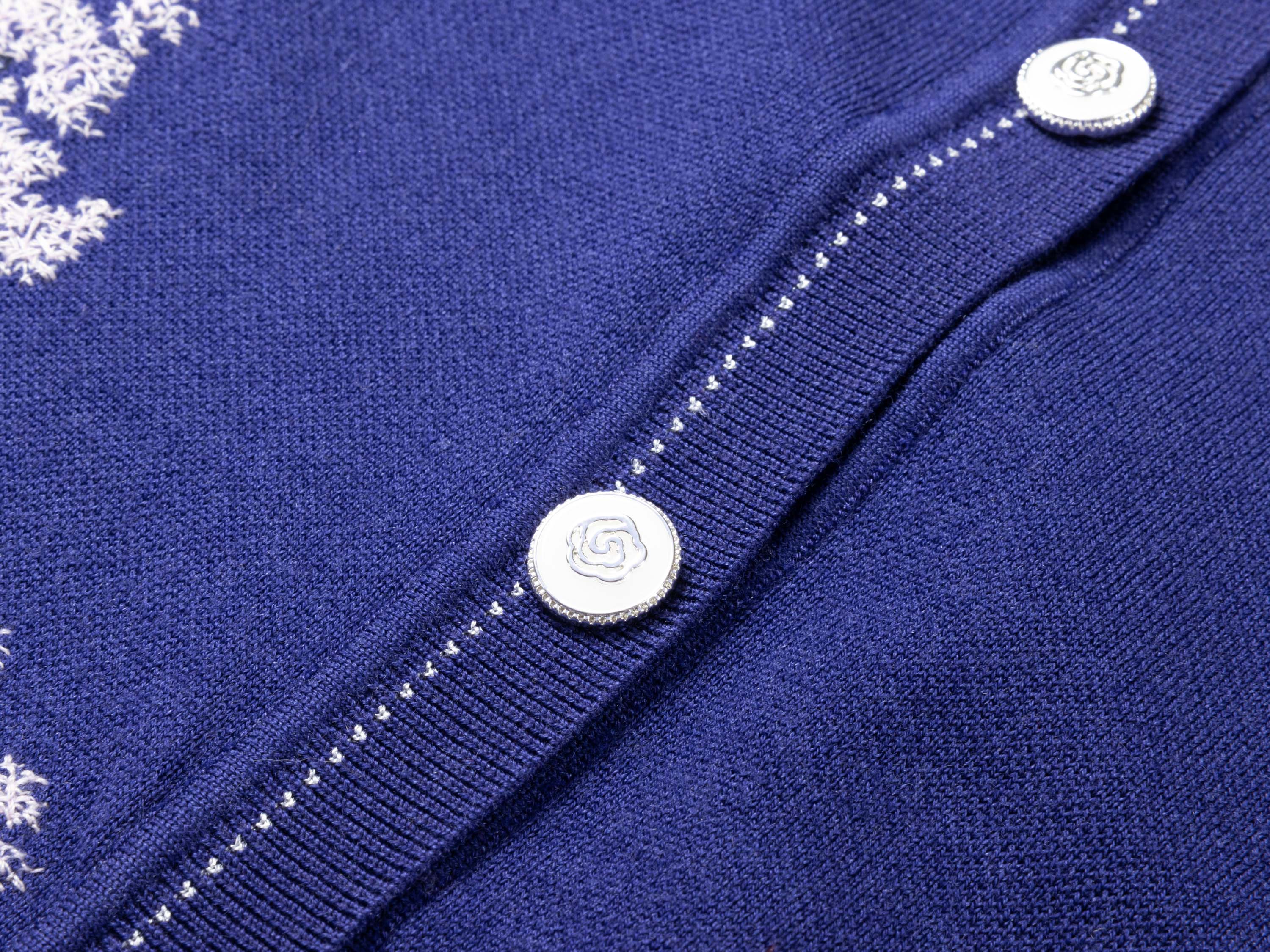 YAYING Blue Embroidered Cardigan