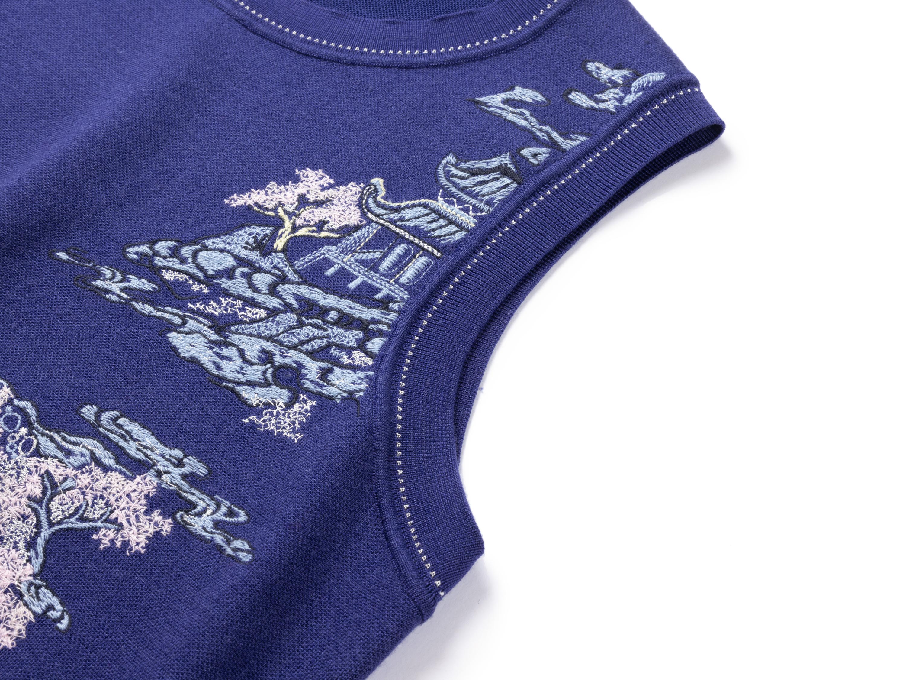 YAYING Blue Printed Sleeveless Top