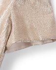 YAYING Silk Velvet Jacquard Cinched-Waist Dress