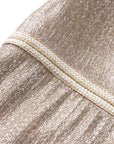 YAYING Silk Velvet Jacquard Cinched-Waist Dress