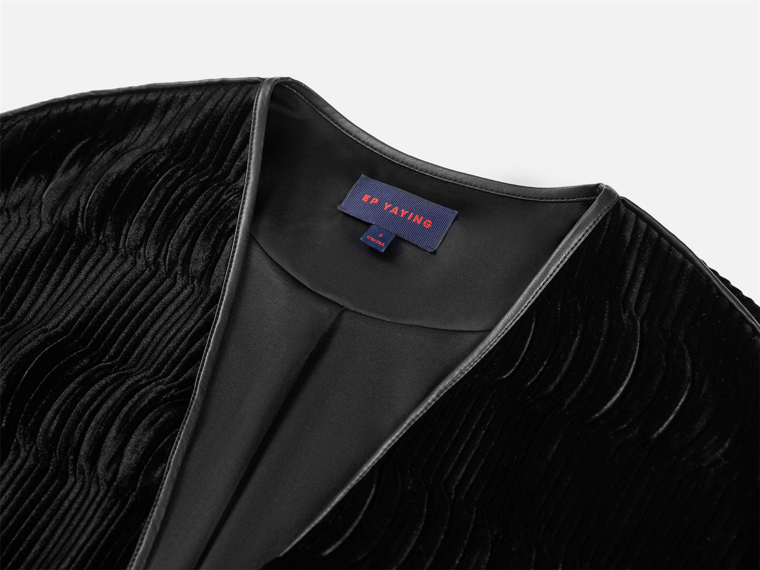 EP YAYING Velvet Pleated Jacket EGJAA1269AH