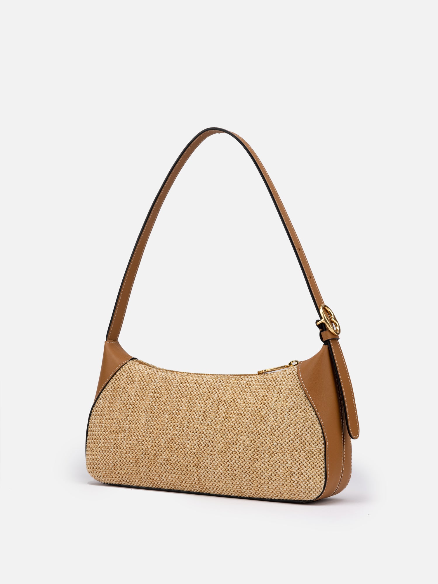 EP YAYING Spliced Straw Underarm Bag
