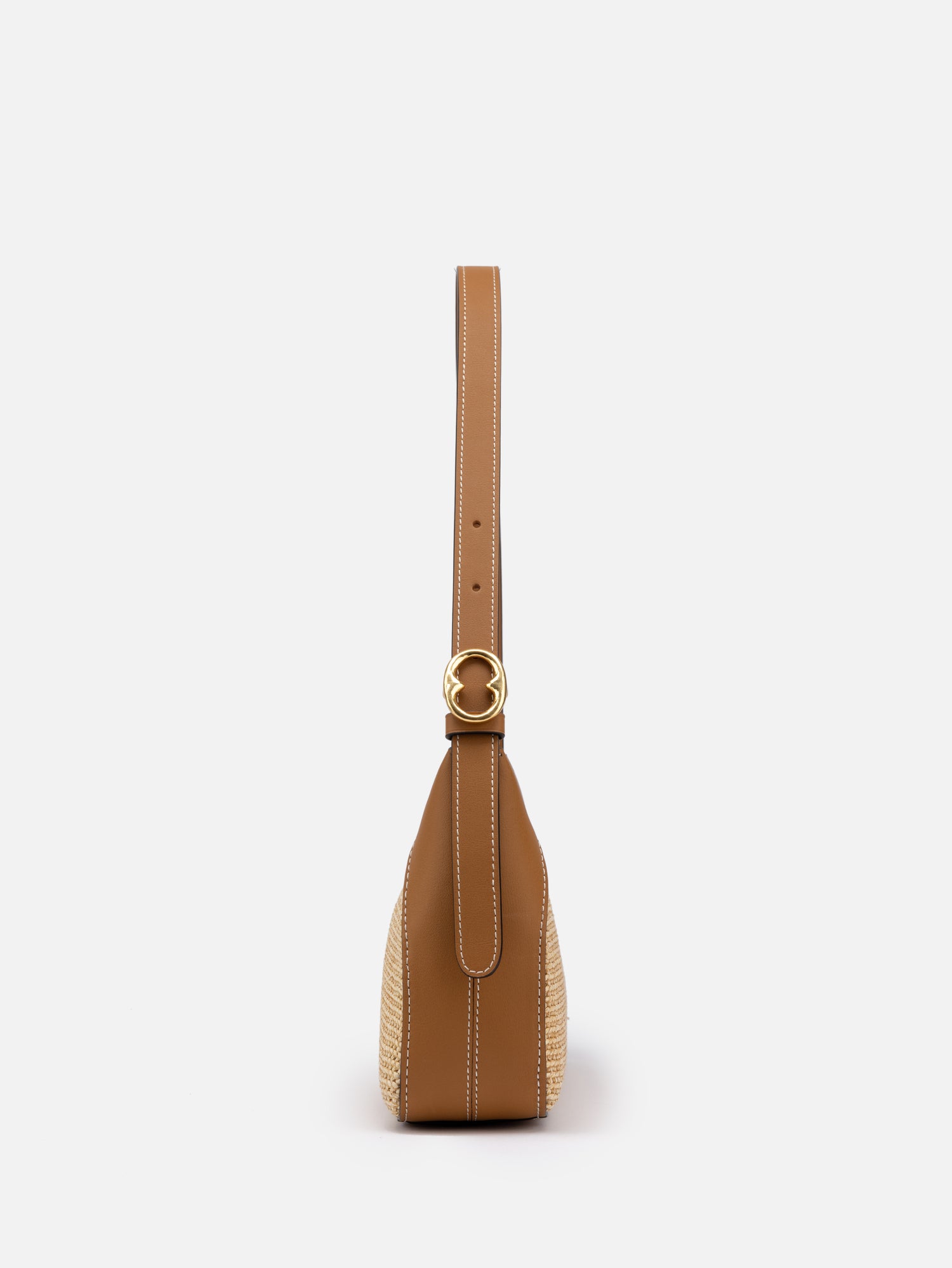 EP YAYING Spliced Straw Underarm Bag