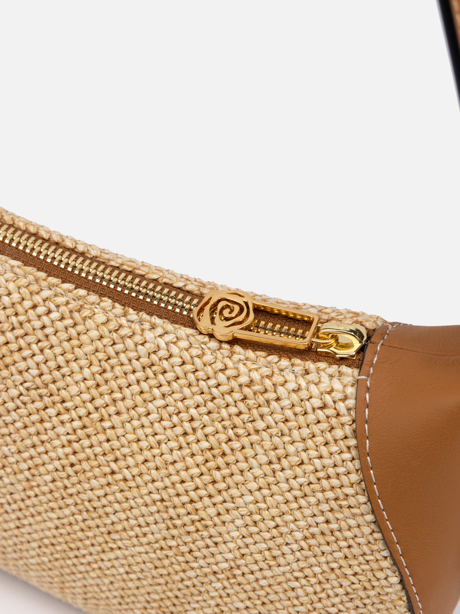 EP YAYING Spliced Straw Underarm Bag