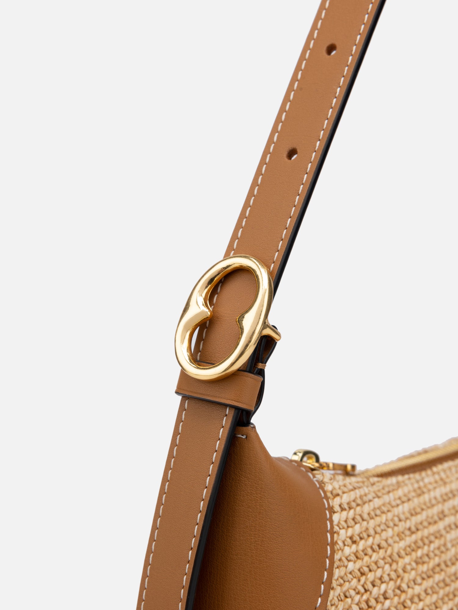 EP YAYING Spliced Straw Underarm Bag