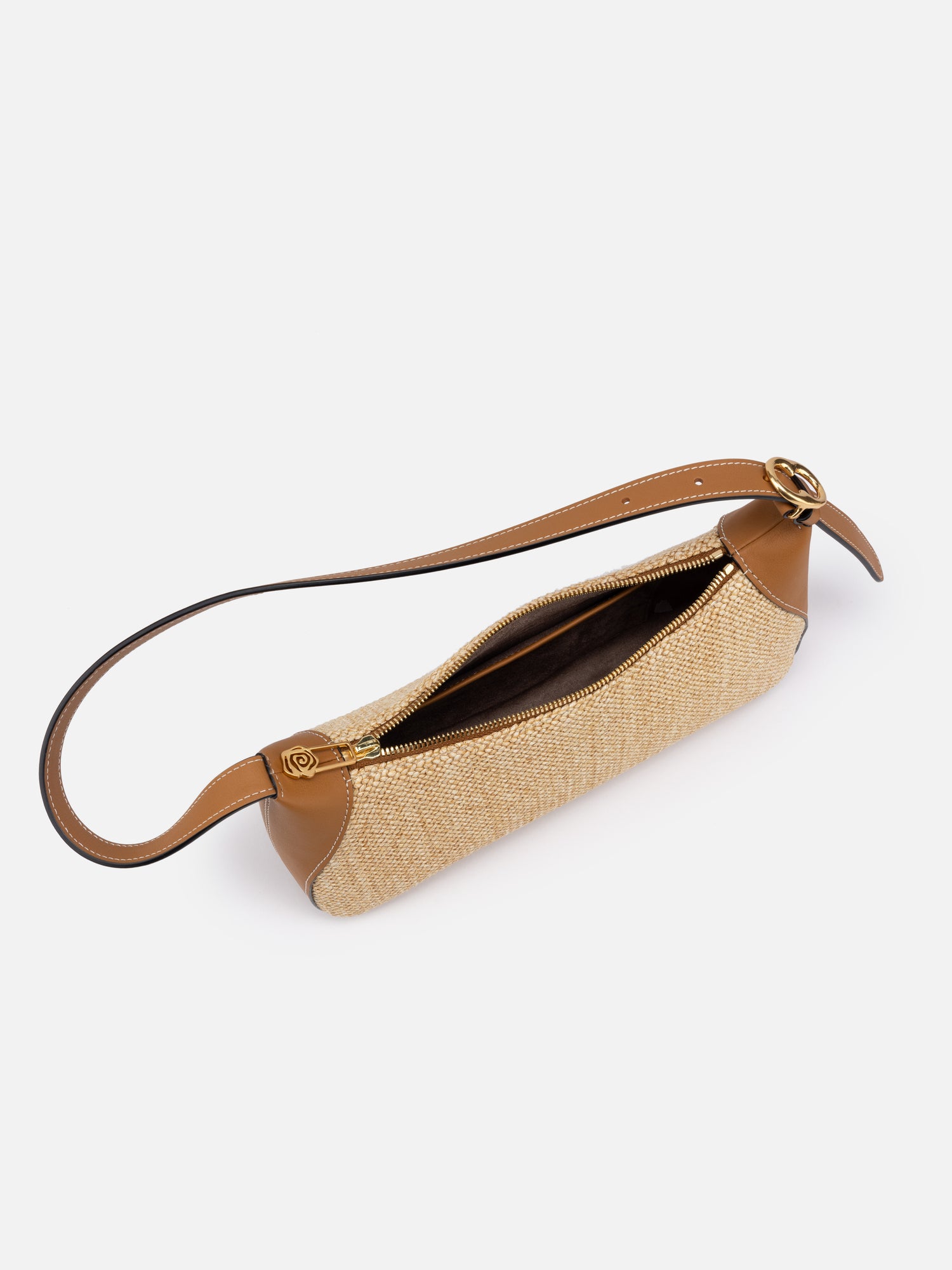 EP YAYING Spliced Straw Underarm Bag