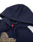 YAYING Navy Hoodie with Embroidery