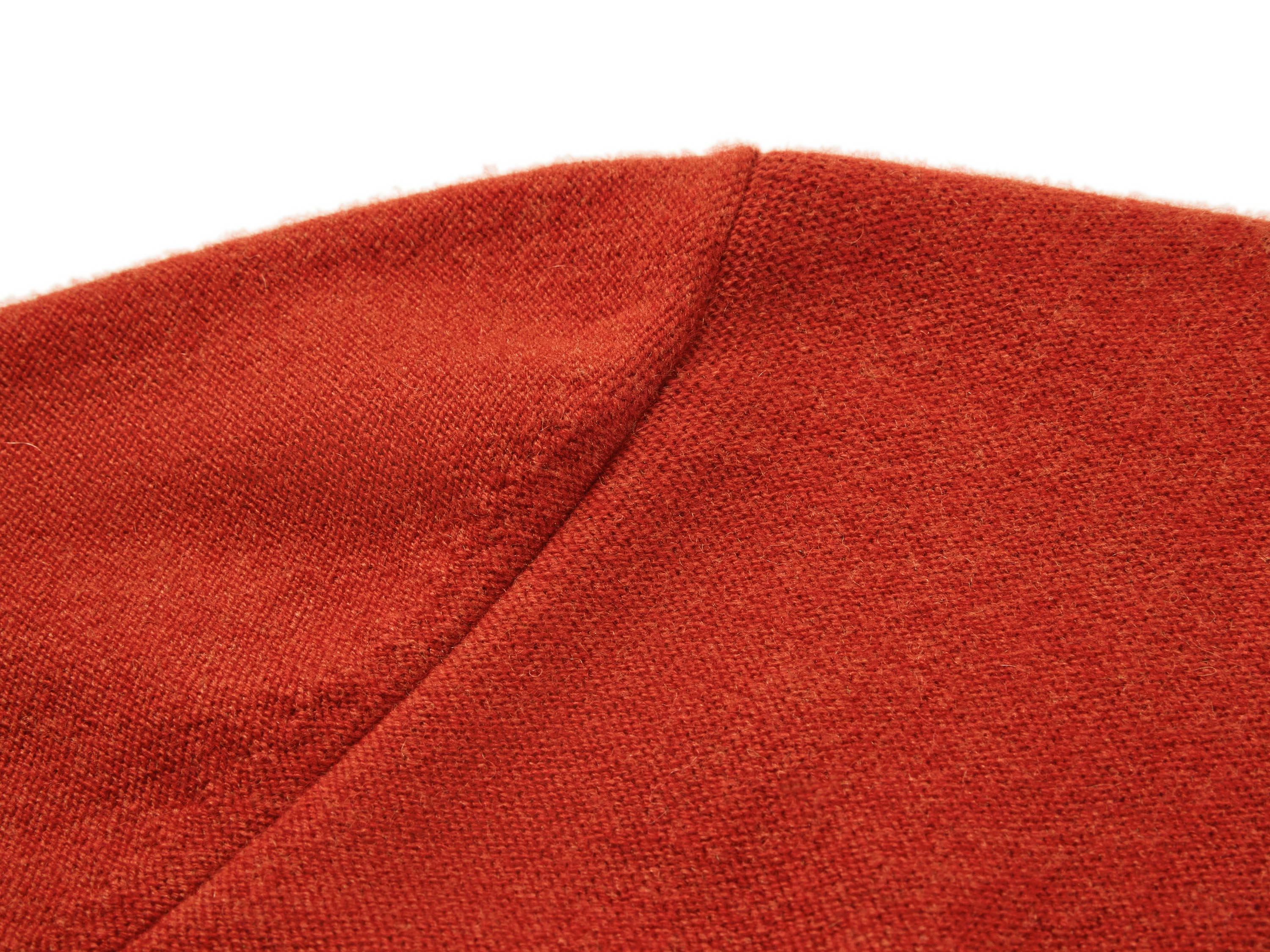 YAYING Red Contrast Knit Cardigan
