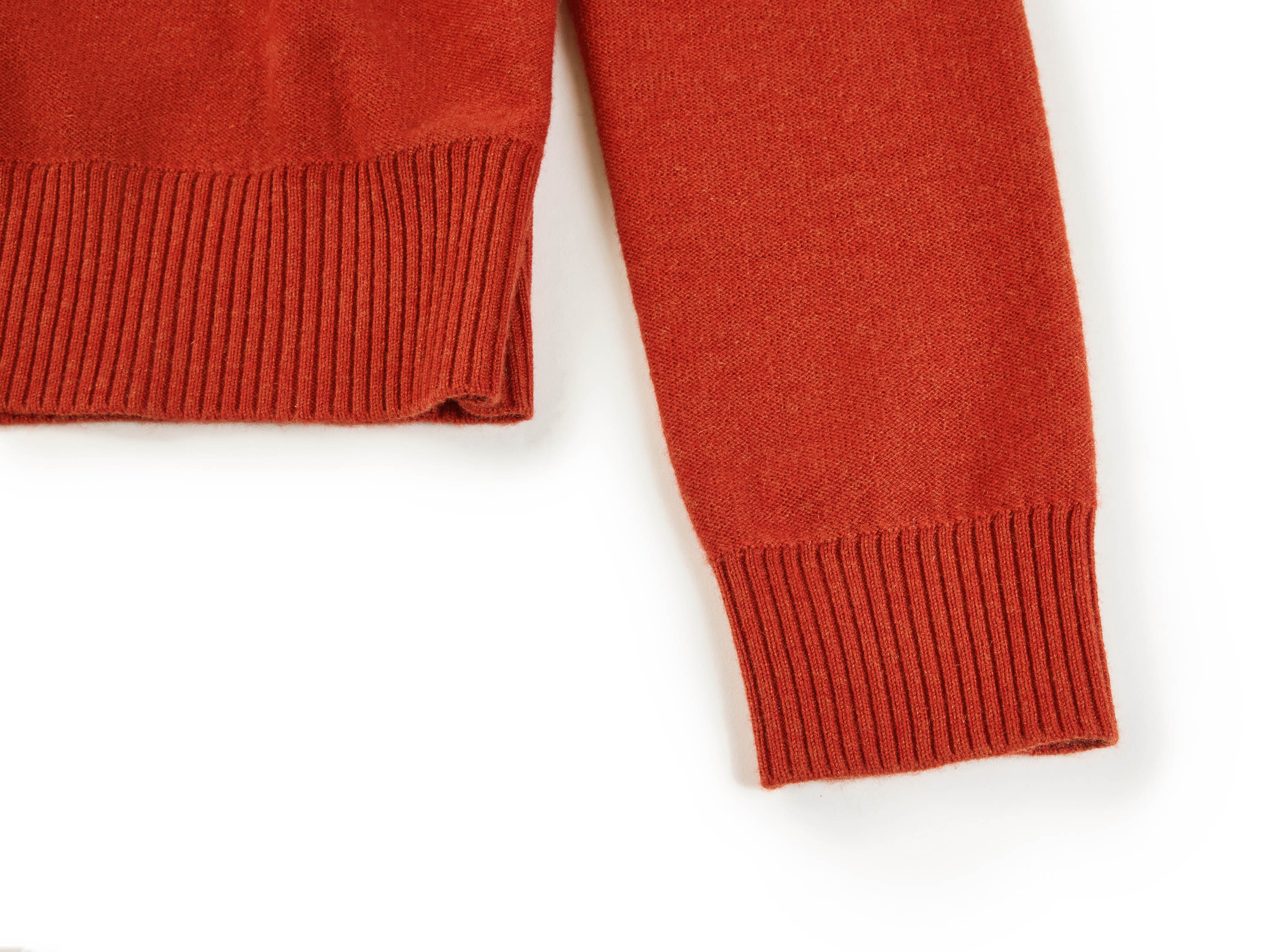 YAYING Red Contrast Knit Cardigan