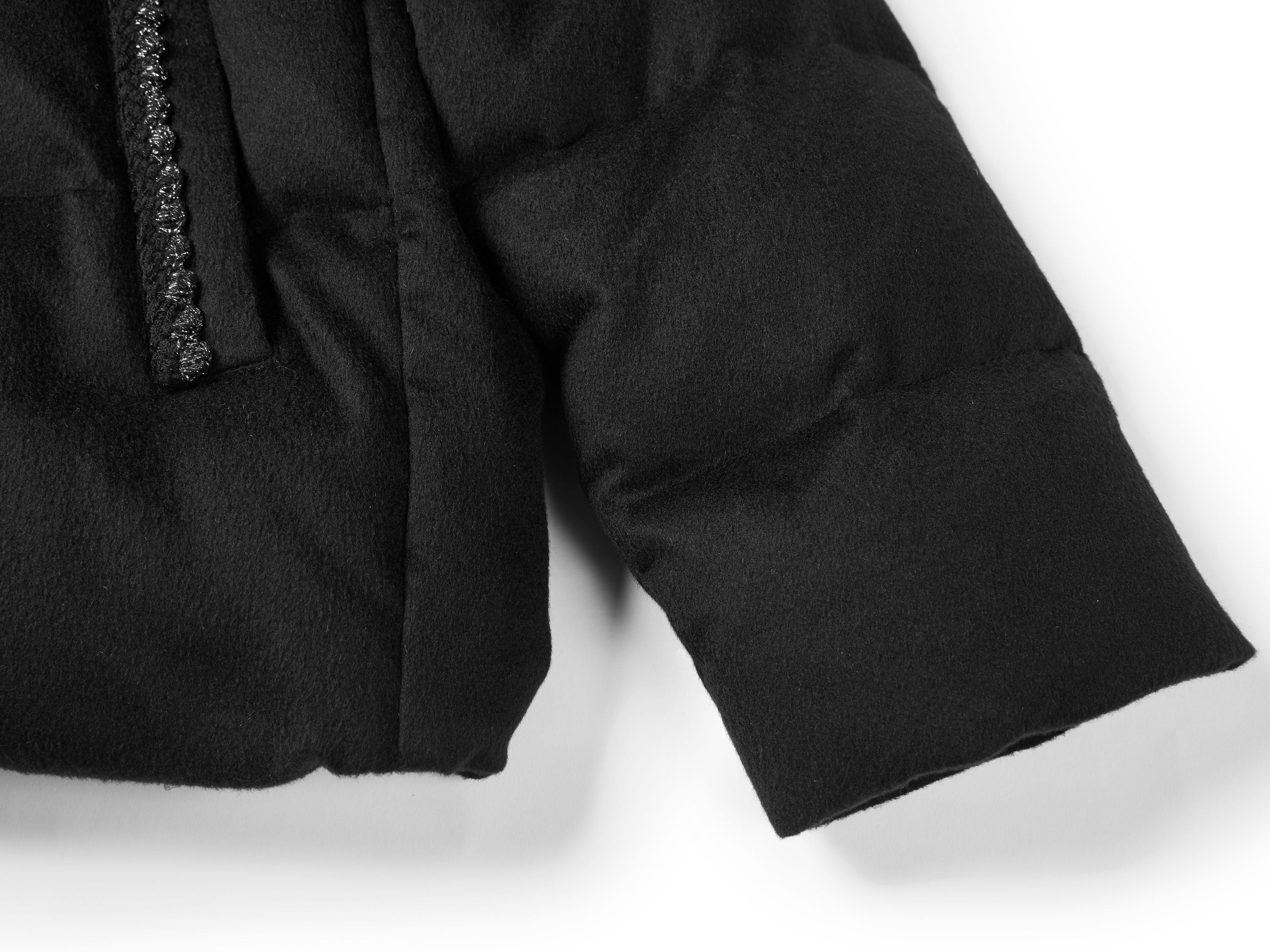 YAYING White Goose-down Padded Hooded Coat