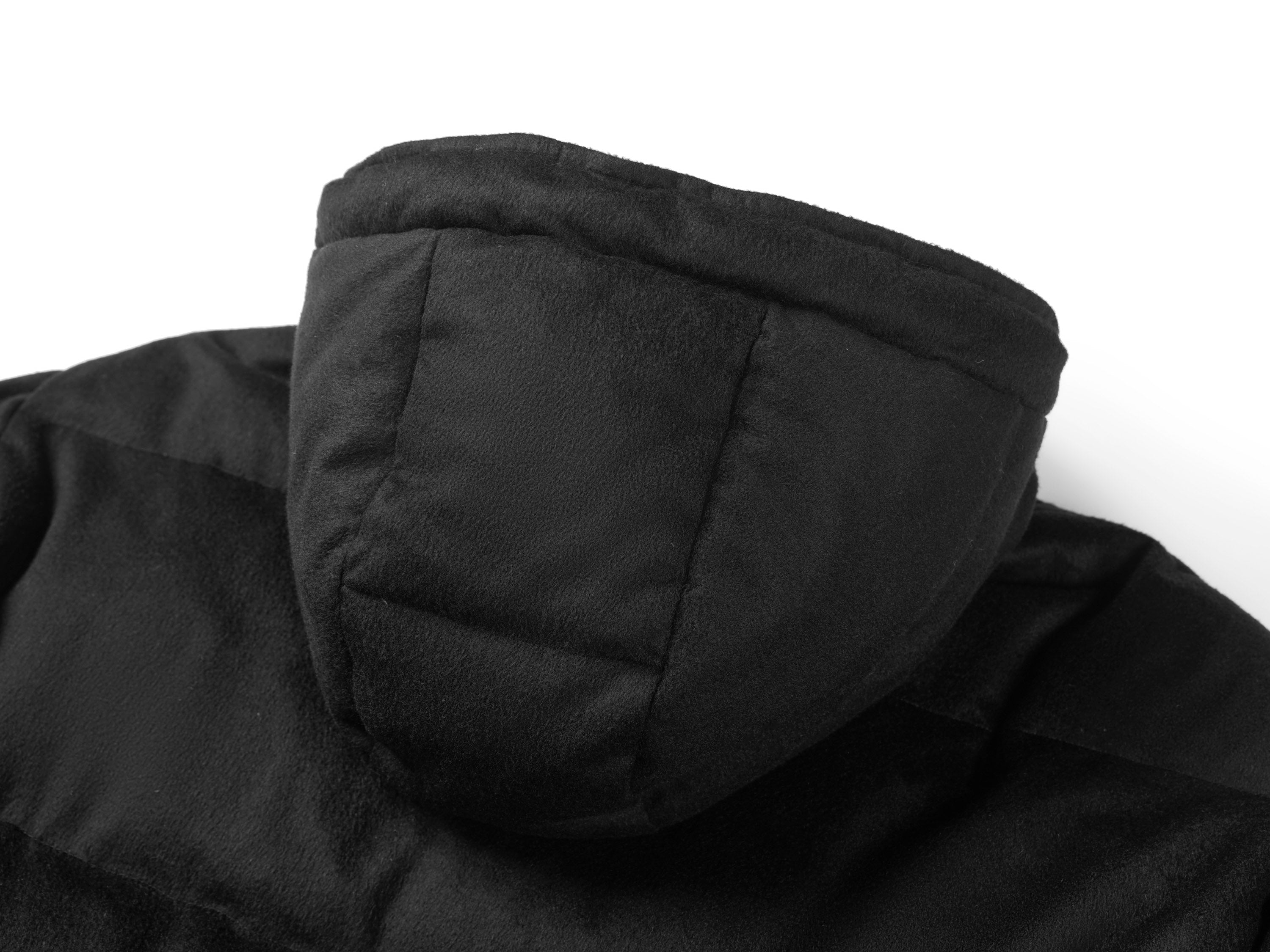 YAYING White Goose-down Padded Hooded Coat