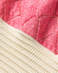 EP YAYING Two-tone Jacquard Knitwear