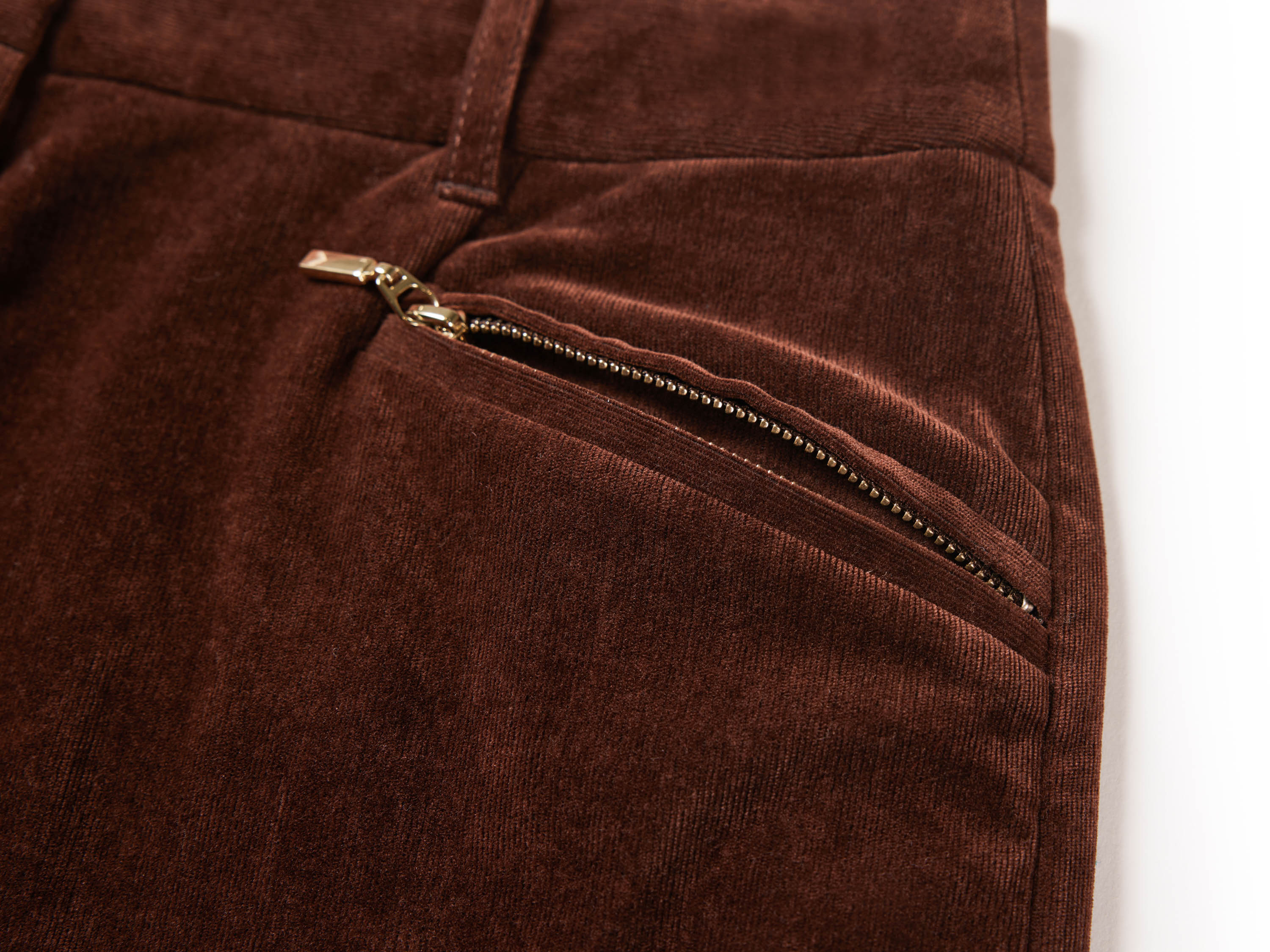 YAYING Corduroy Slit-hem Pants