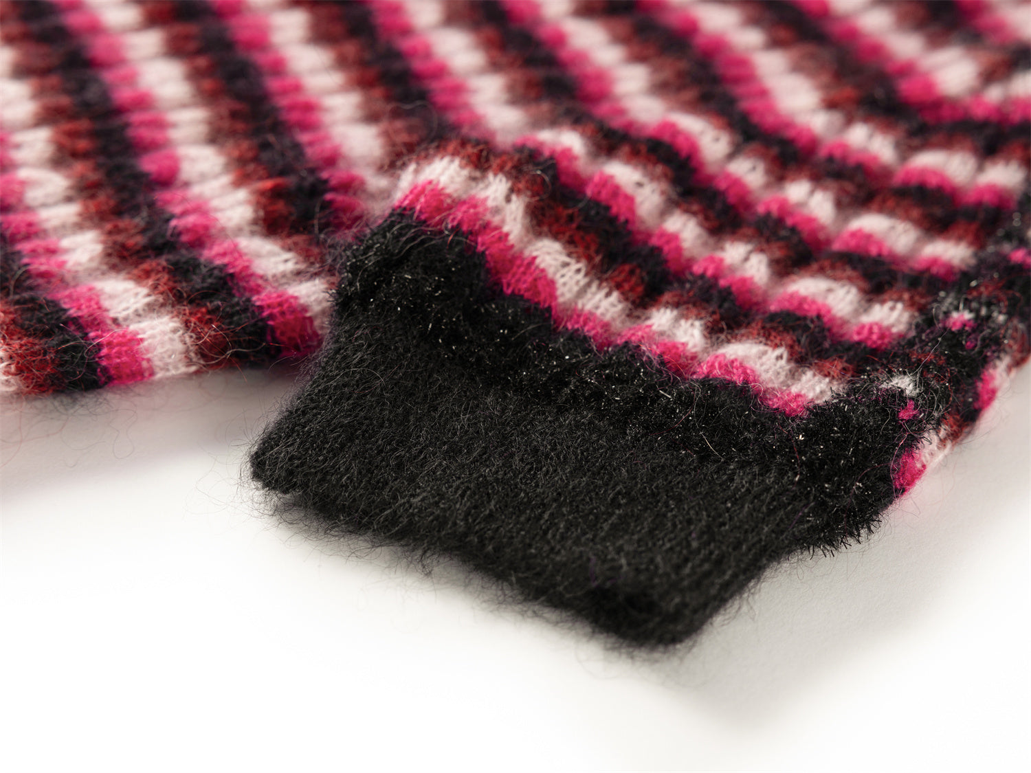 YAYING Mohair Striped Knit Sweater