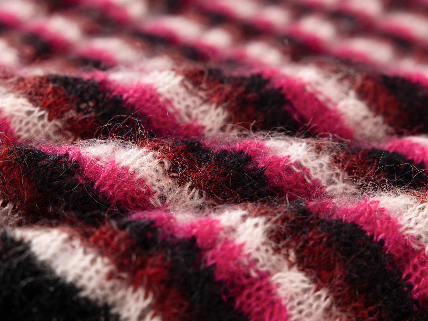 YAYING Mohair Striped Knit Sweater