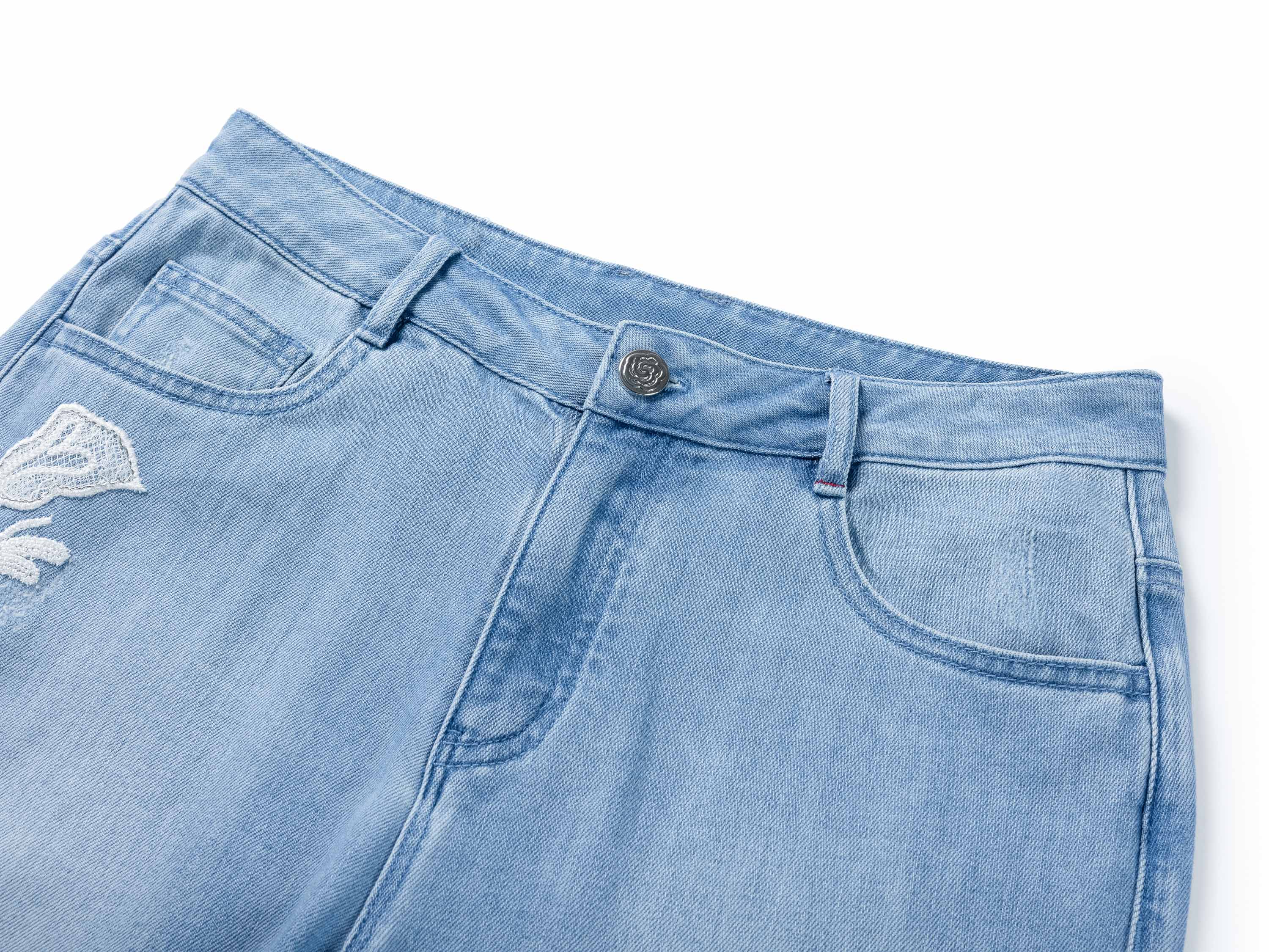 YAYING Blue Straight Leg Jeans