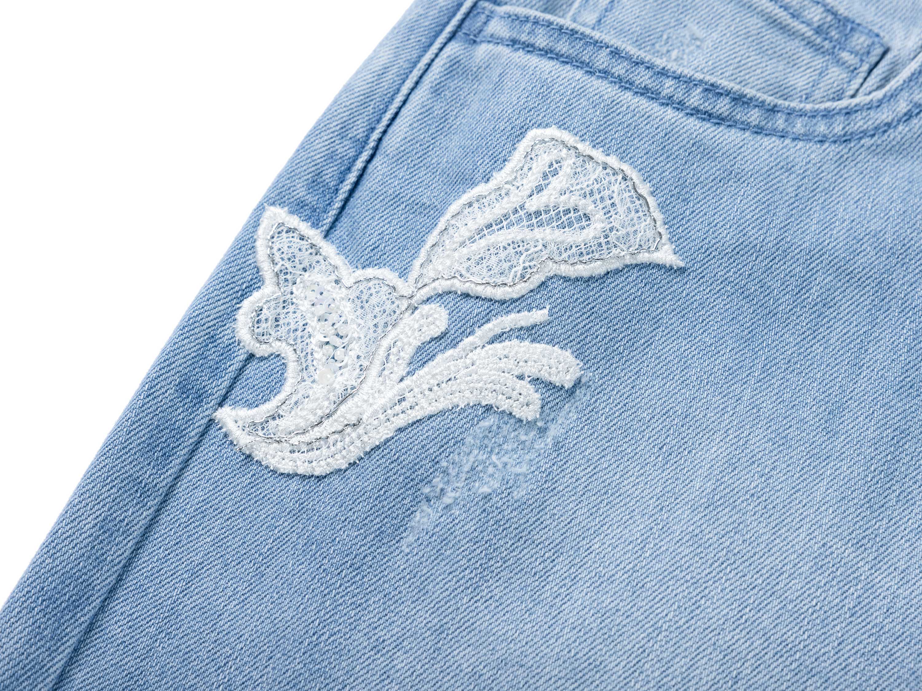 YAYING Blue Straight Leg Jeans