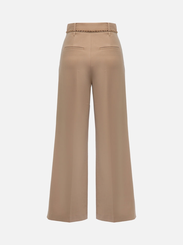 EP YAYING Wool Wide-Leg Office Pants