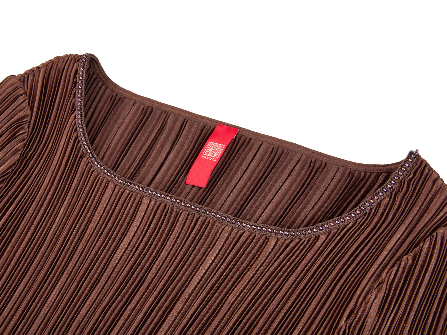 YAYING Pleated Waist-Cinched Dress