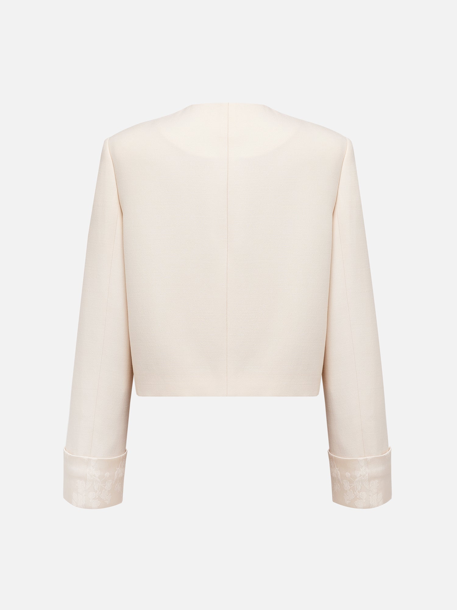 EP YAYING Silk Wool Cropped Jacket