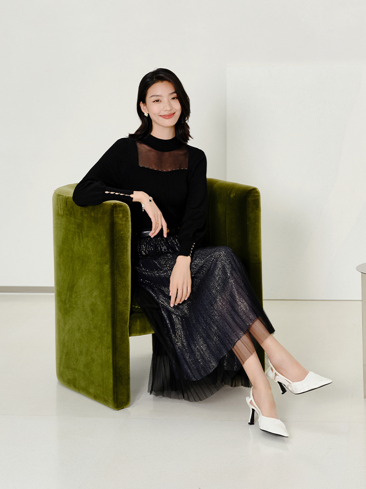 YAYING Elegant Wool Knit Sweater