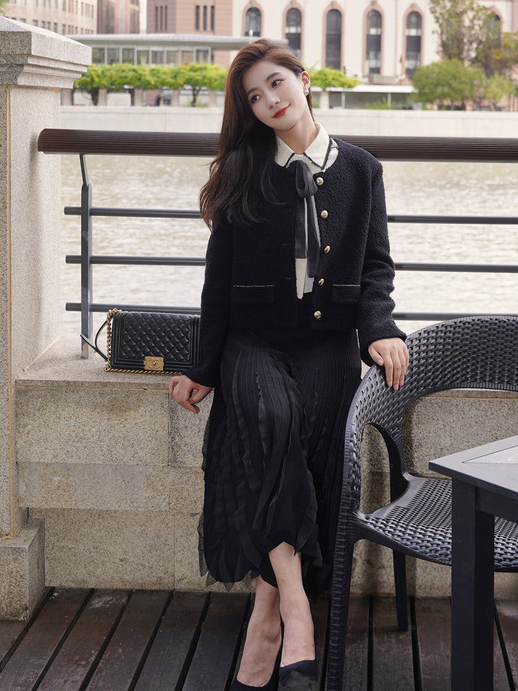 YAYING Parisian-style Bouclé Cropped Jacket EPIAW1220AH