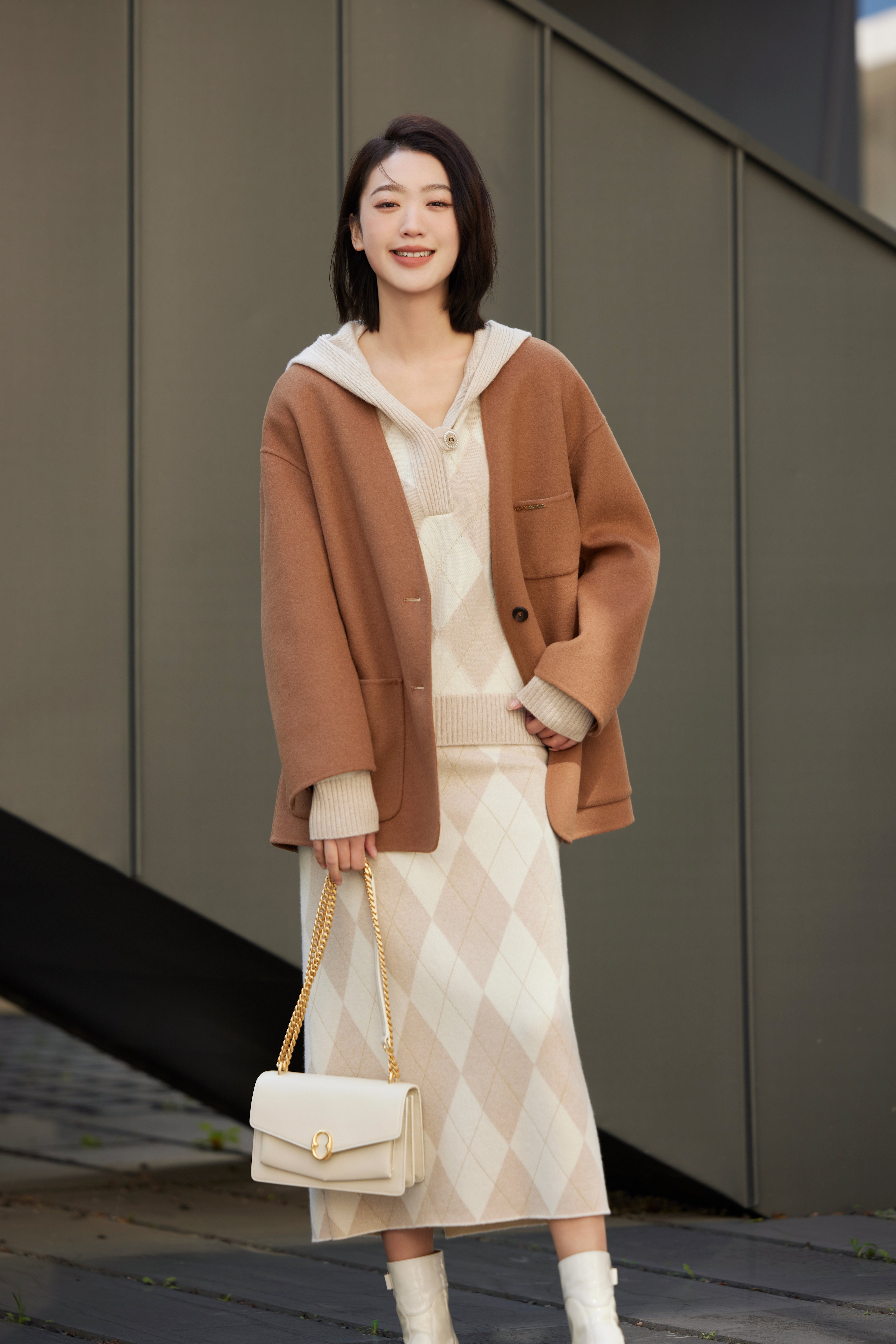 EP YAYING Cashmere Knit Sweatshirt