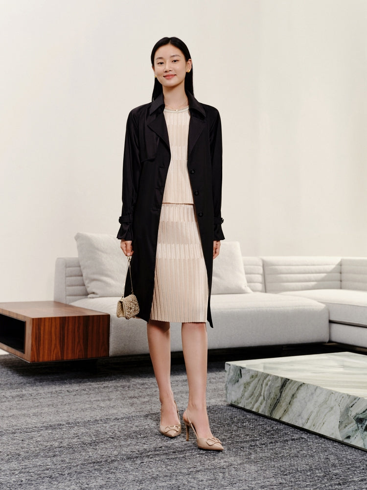 YAYING Triacetate Long Trench Coat EPIAT7307AH
