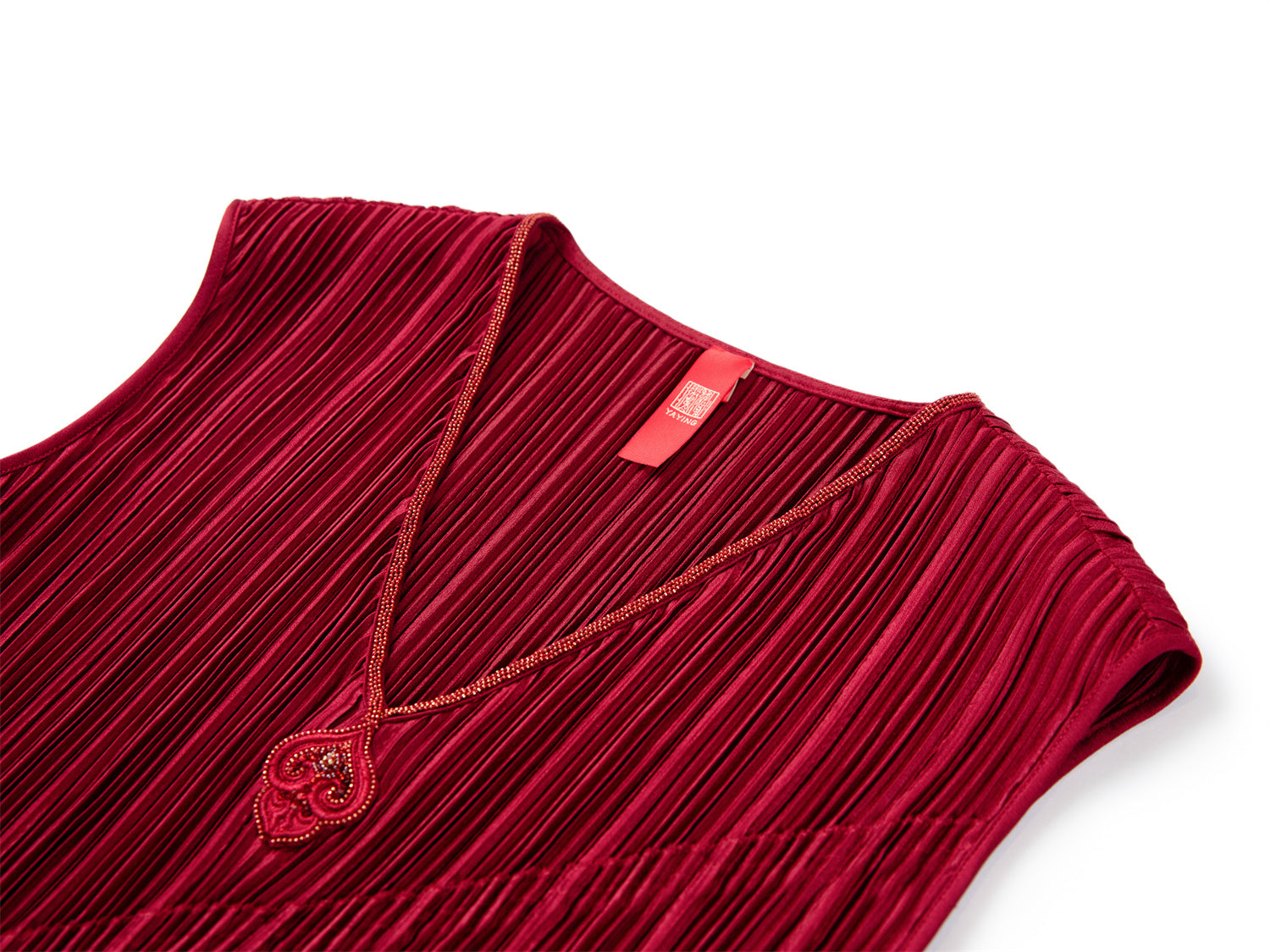 YAYING Pleated Waist-Cinched Dress