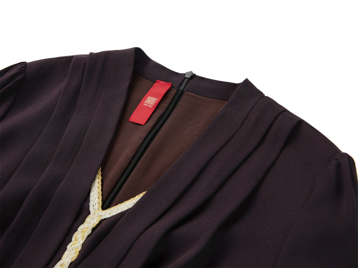 YAYING Silk Waist-Cinched Dress
