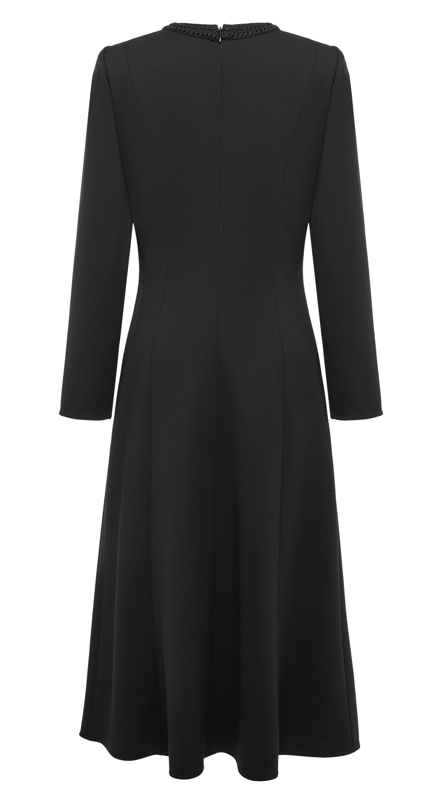 YAYING Golden Wool Slim-Fit Dress
