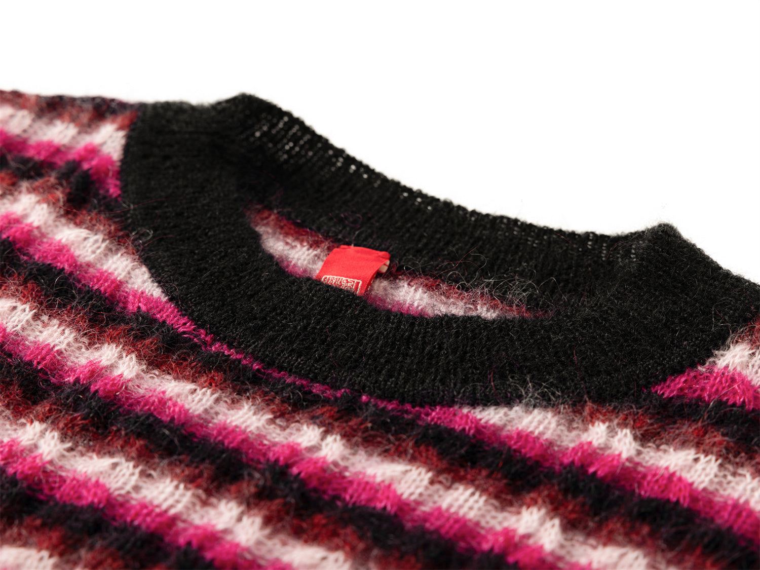 YAYING Mohair Striped Knit Sweater