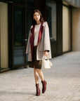 EP YAYING Wool Yak Wool Oversized Hooded Woolen Coat Jacket