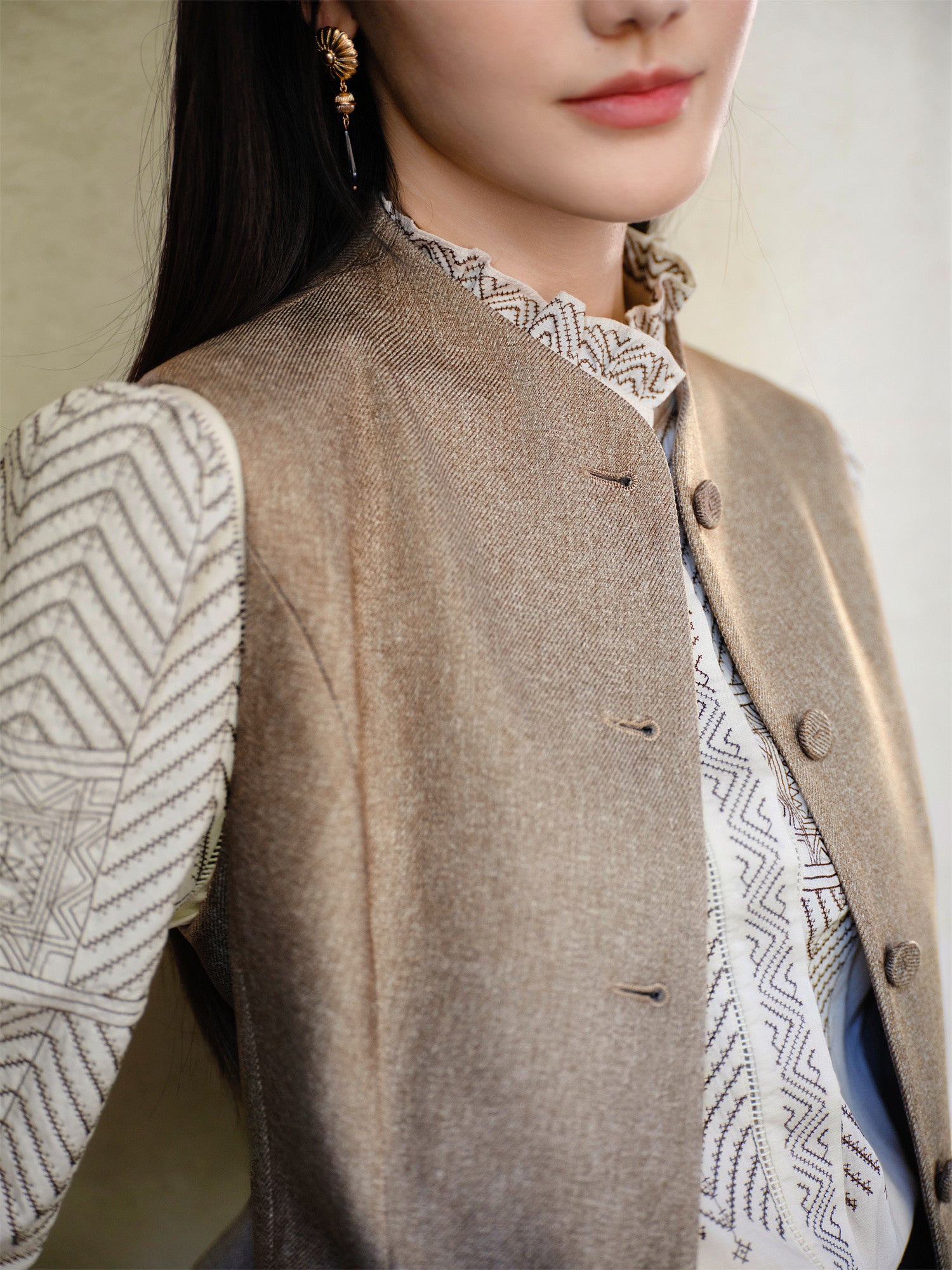 EP YAYING Waist-Cinched Blazer Vest EGKAA1009AG