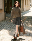 EP YAYING Yak Wool Relaxed-Fit Knit Top Sweater