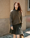 EP YAYING Yak Wool Relaxed-Fit Knit Top Sweater