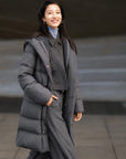EP YAYING Wool-Blend Long Down Coat EGKIWY922AC