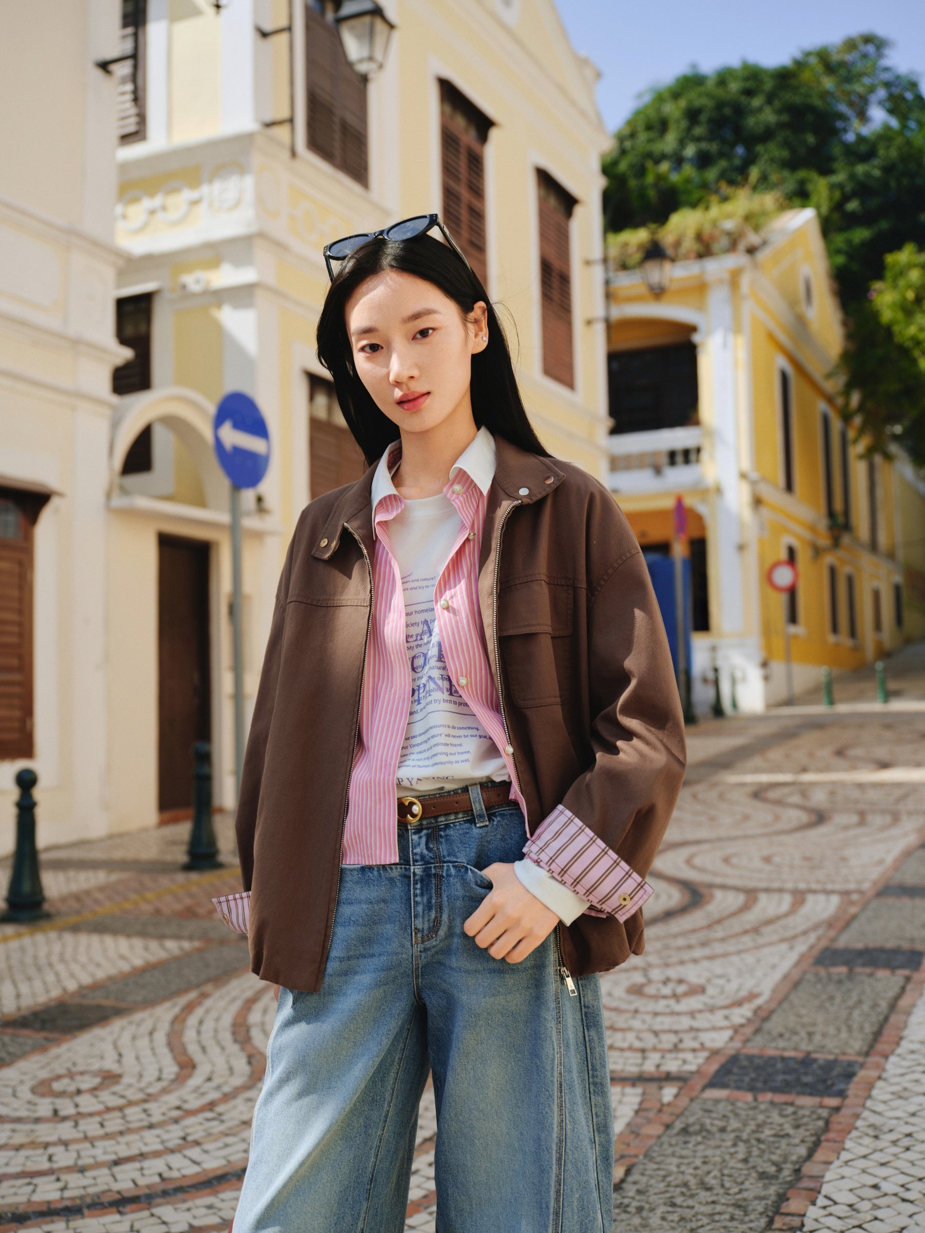 EP YAYING Maillard Style Denim Jacket