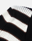 EP YAYING Navy Stripes Wool Knit Top