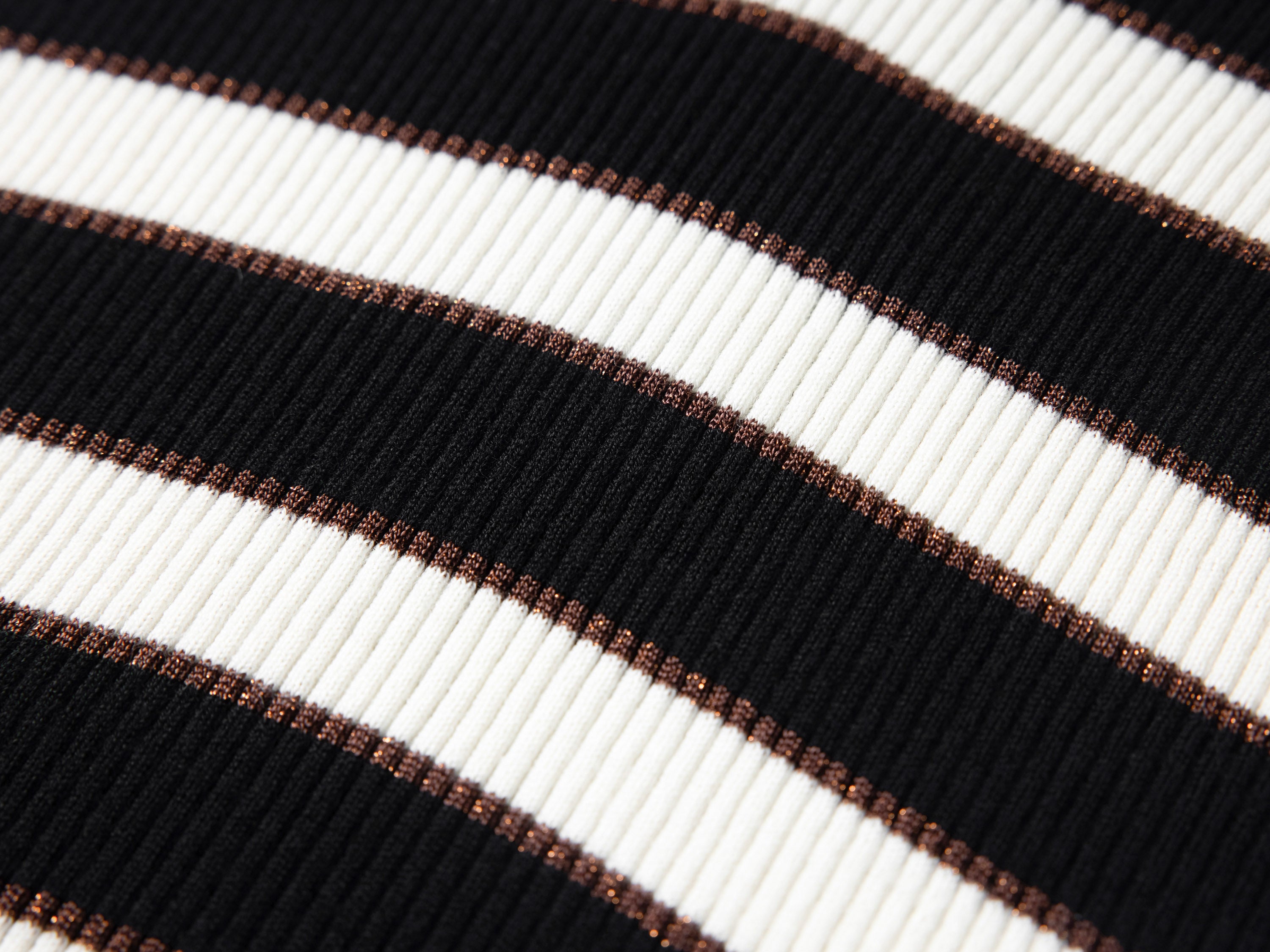 EP YAYING Navy Stripes Wool Knit Top