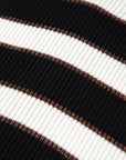 EP YAYING Navy Stripes Wool Knit Top